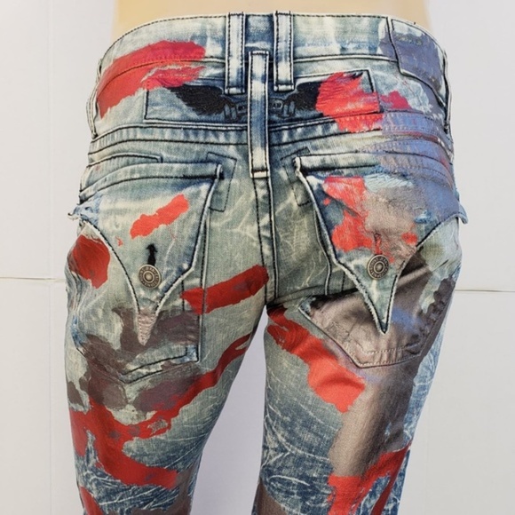 NEW ROBIN'S JEANS Men's Straight Leg Coated Jeans - Picture 2 of 8